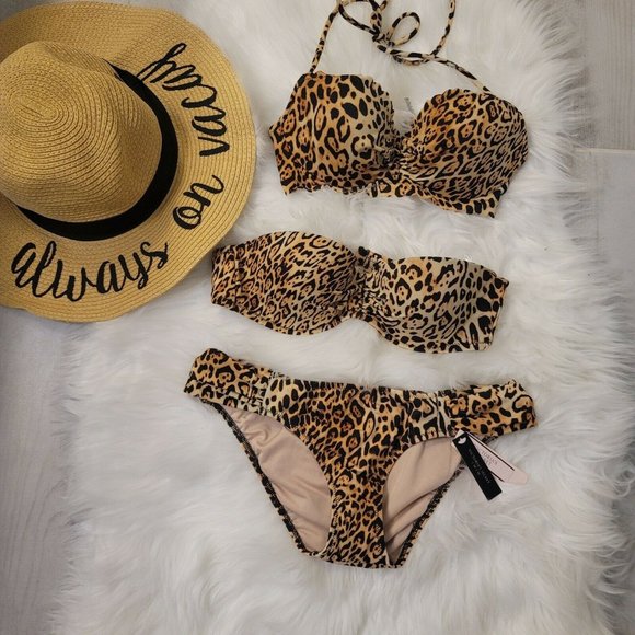 New Victoria's Secret Leopard Print Bikini - Picture 1 of 7